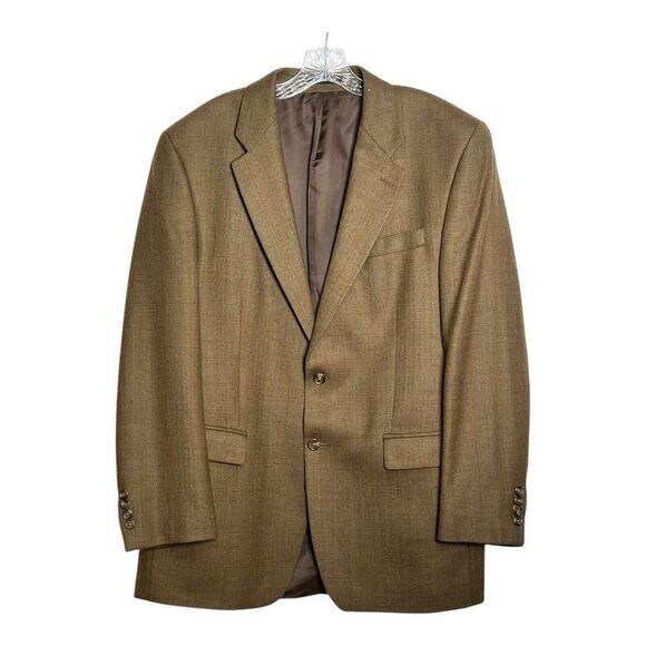 Chaps Ralph‎ Lauren Mens 44L Pure Lambswool 2 Button Brown Sport Coat Canada - Picture 1 of 10